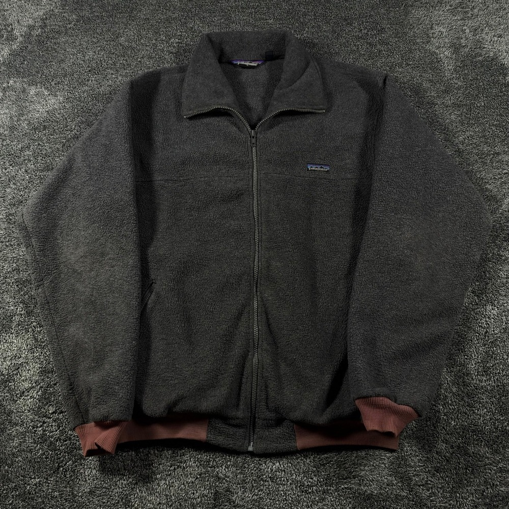 Vintage 90s Two Tone Gray Patagonia Fleece Jacket - Fits XL!